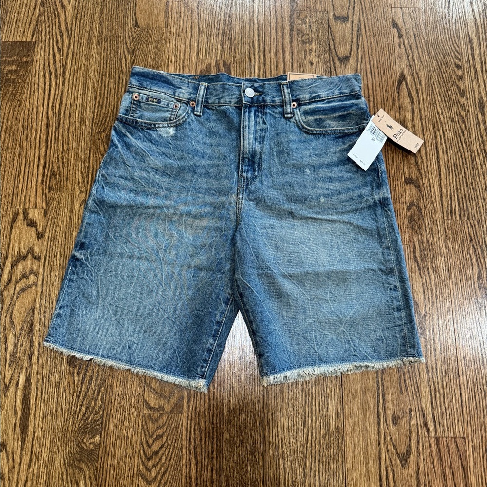 Blue Denim Cutoff Shorts